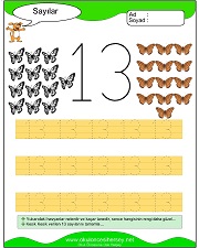 okul öncesi 1 sayısı çizgi çalışması